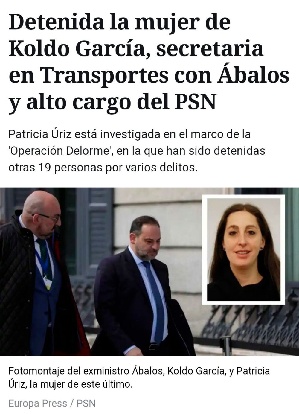 Detienen a Koldo García, mano derecha de Ábalos, por el cobro de comisiones ilegales en la compra de mascarillas durante la pandemia.