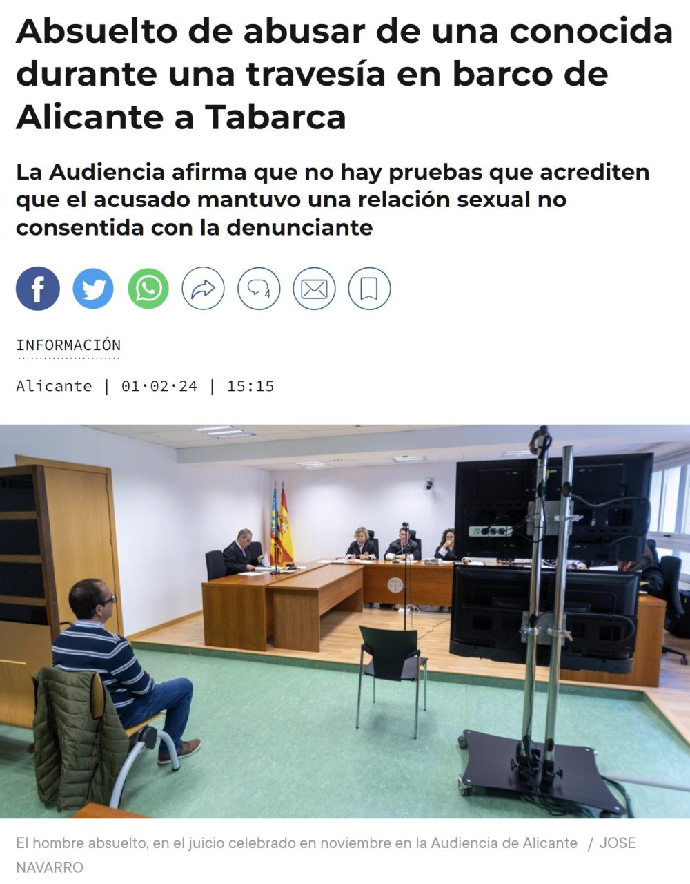 Imagina que te tiras más de cinco años acusado de vioIación y finalmente te absuelven...