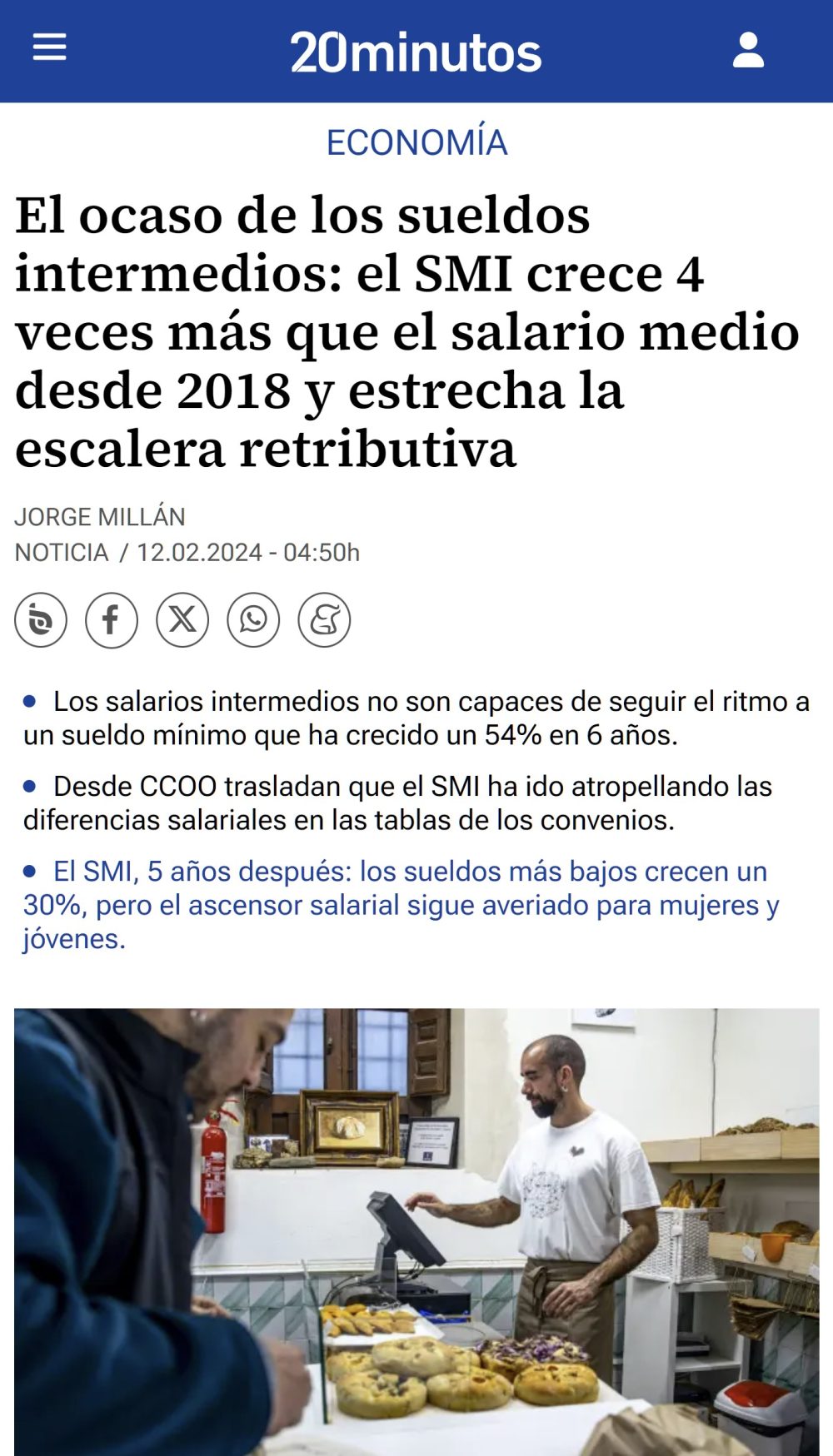 Efectos secundarios de subir el SMI sin atender a la realidad salarial