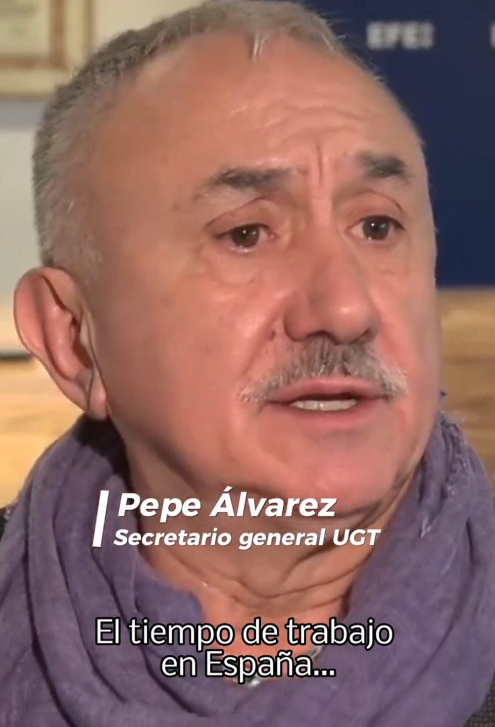 El secretario general de UGT, Pepe Álvarez, considera que en España “las jornadas laborales son muy largas”.