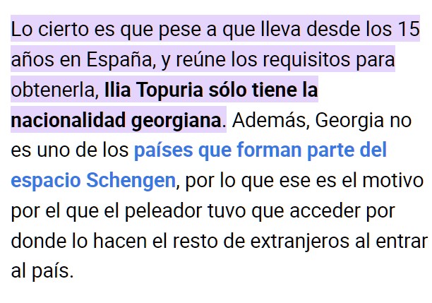 Ilia Topuria se queja de que al volver de EEUU tuvo que pasar por inmigración