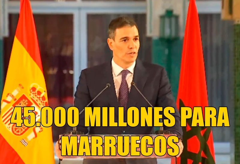 Mientras los agricultores protestan Pedro Sánchez anuncia desde Rabat que invertirá 45.000 millones para mejorar la infraestructura y la economía de Marruecos