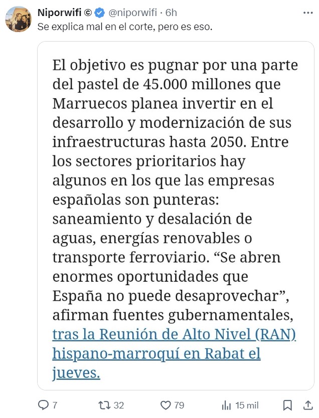 Mientras los agricultores protestan Pedro Sánchez anuncia desde Rabat que invertirá 45.000 millones para mejorar la infraestructura y la economía de Marruecos
