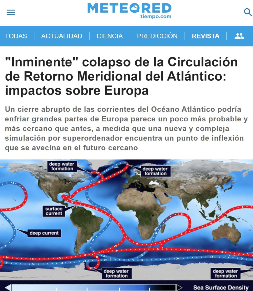 "Inminente" colapso de una corriente oceánica que podría enfriar grandes partes de Europa