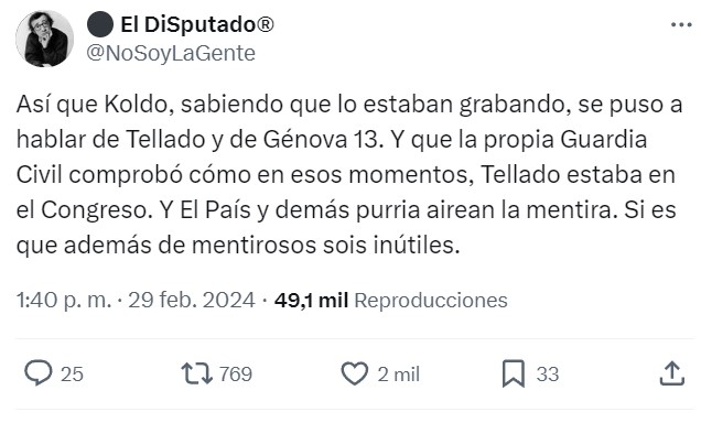 Operación del PSOE: hacer creer que Koldo y Miguel Tellado (PP) se reunieron.