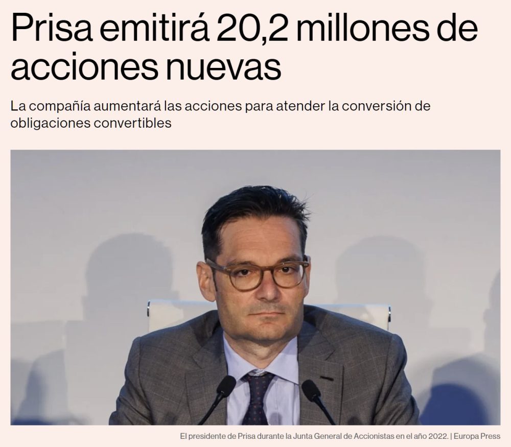 Prisa venderá más cachitos de algo que cada vez vale menos