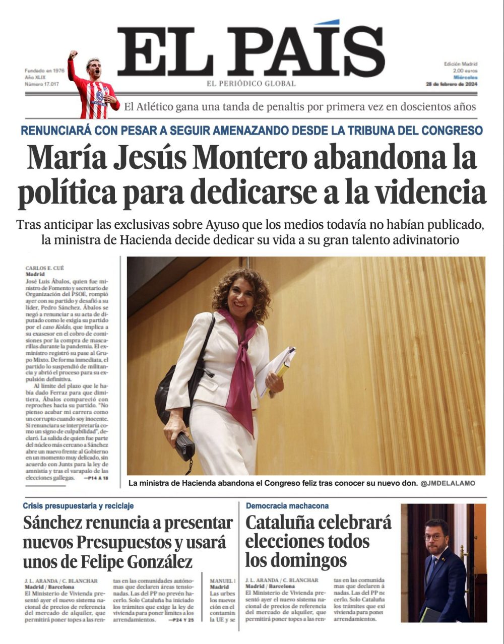 María Jesús Montero niega haber filtrado información de la pareja de Ayuso antes de que saliese en la prensa: "Yo no he dicho nada".