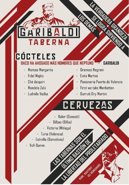 Así ha amanecido el nuevo bar de Pablo Iglesias con la amenaza de un grupo de anarquistas en su fachada que exige la retirada del cóctel Durruti.