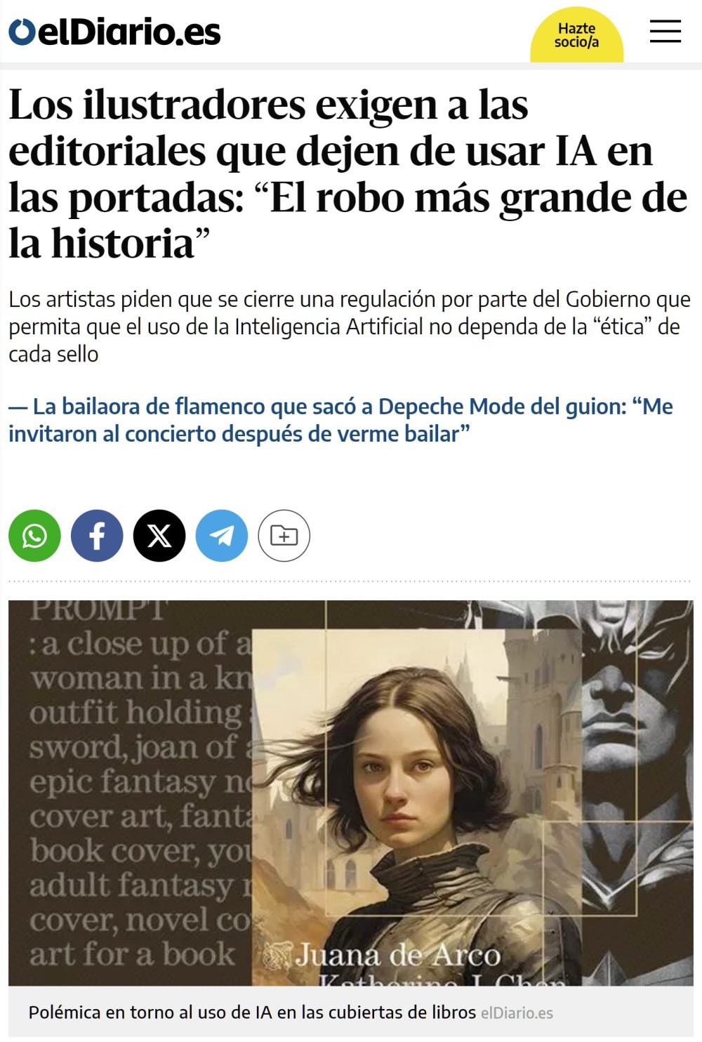Ilustradores exigen a las editoriales que dejen de usar IA en sus portadas.