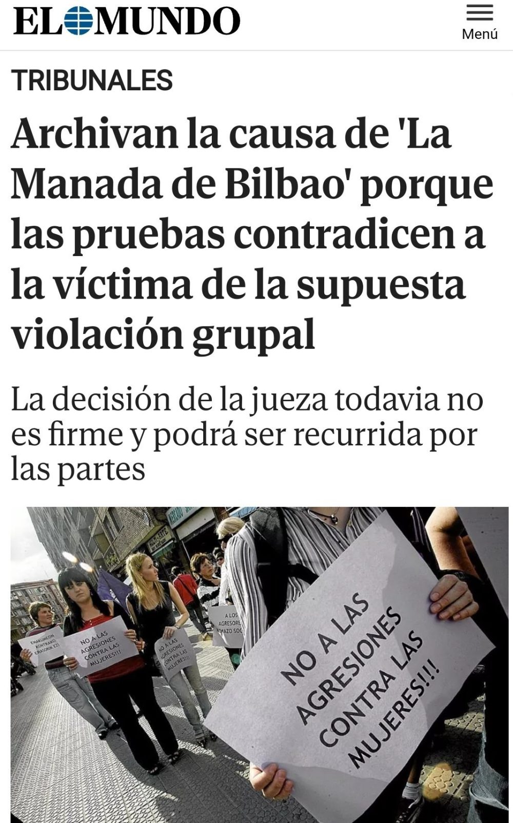 El fiscal pide 100 años de prisión para la "manada de Santander".