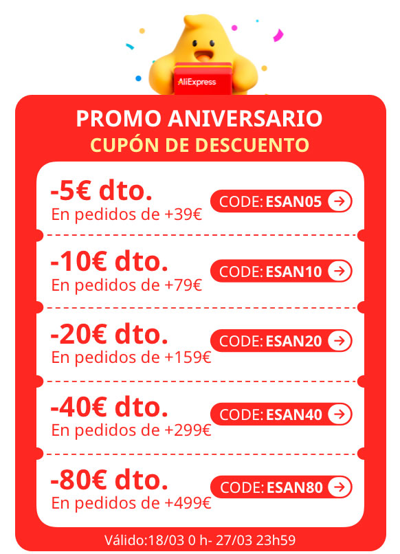 Aniversario de AliExpress: MEJORES OFERTAS