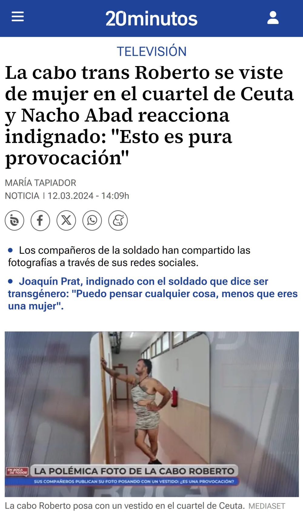 Roberto, la militar con más huevos del cuartel.
