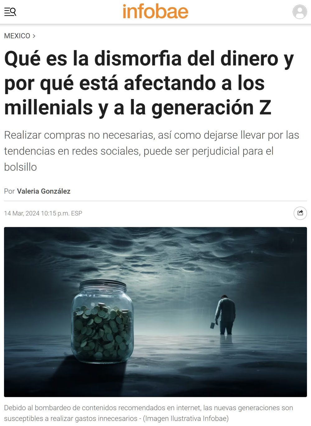 ¿Financias tus vacaciones o tu teléfono móvil? Tienes DISMORFIA DE DINERO.