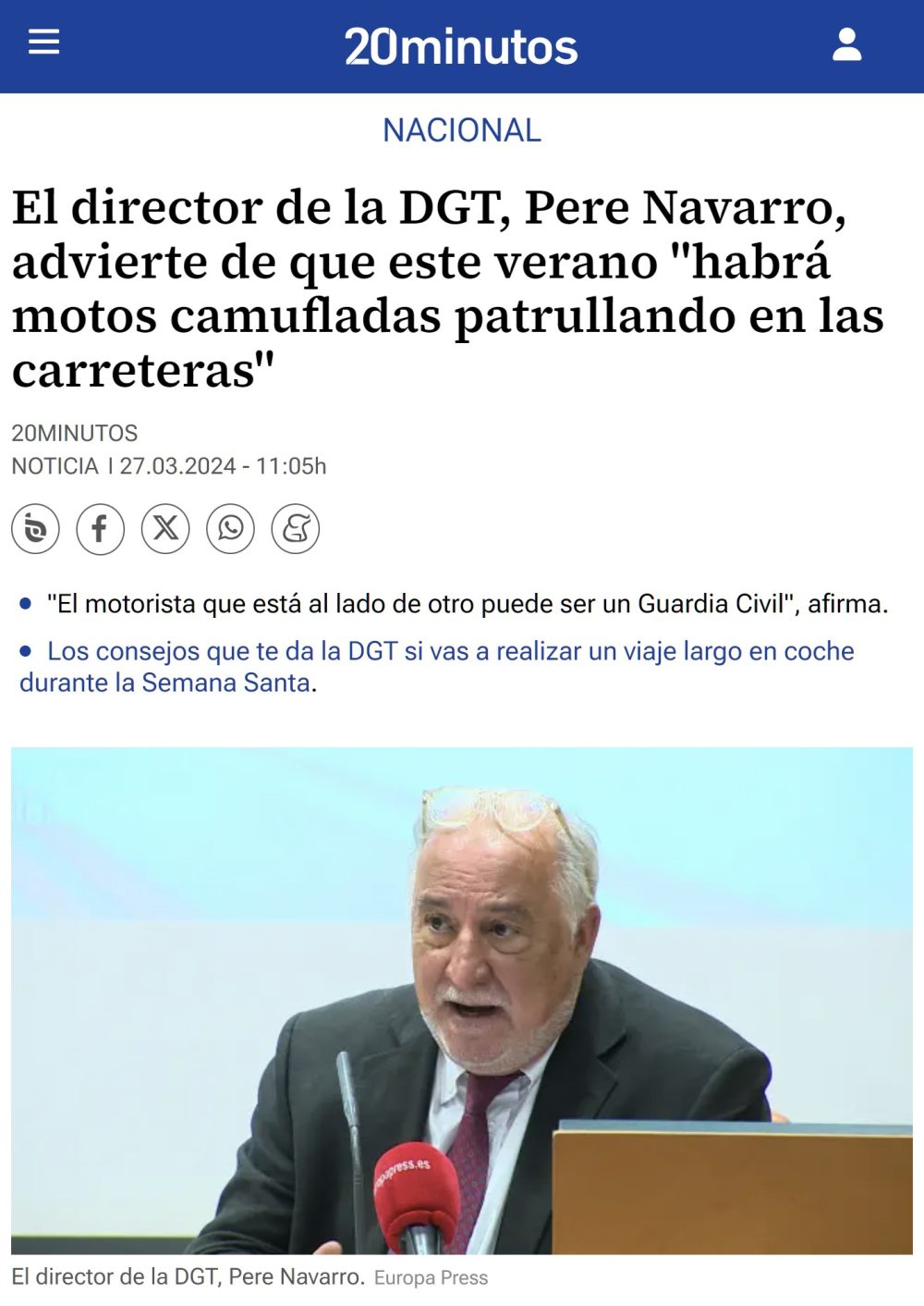 Este verano habrá motos "camufladas" de la Guardia Civil de Tráfico que podrán multar en carretera.