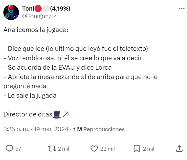 Cuando metes un all-in de farol y ganas la mano.