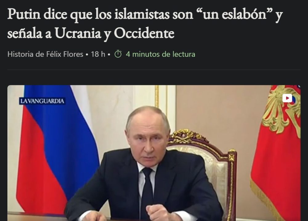 Putin insiste en culpar a Ucrania y Occidente del atеntado islamista.