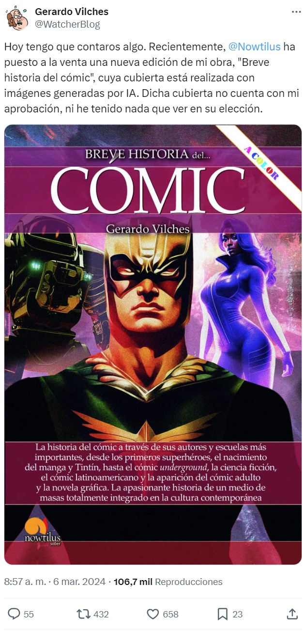 Ilustradores exigen a las editoriales que dejen de usar IA en sus portadas.