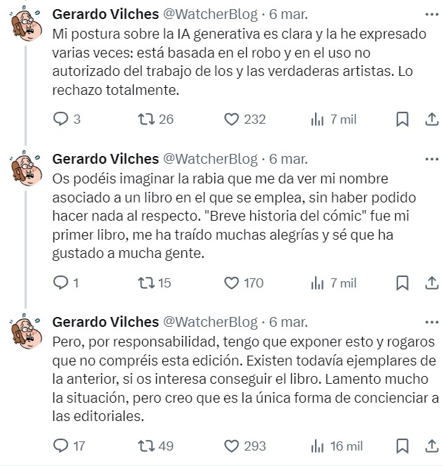 Ilustradores exigen a las editoriales que dejen de usar IA en sus portadas.