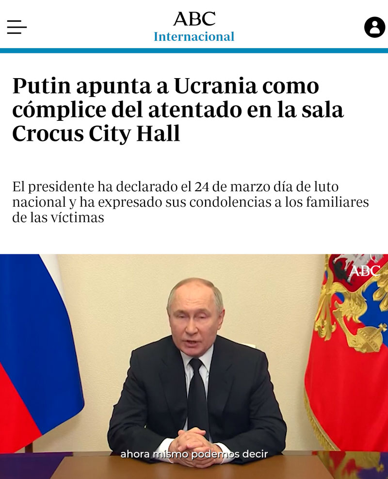 Putin: "Todos los que dispararon y mataron a personas fueron detenidos, se dirigían hacia Ucrania, donde se preparó una ventana en el lado ucraniano para cruzar frontera".