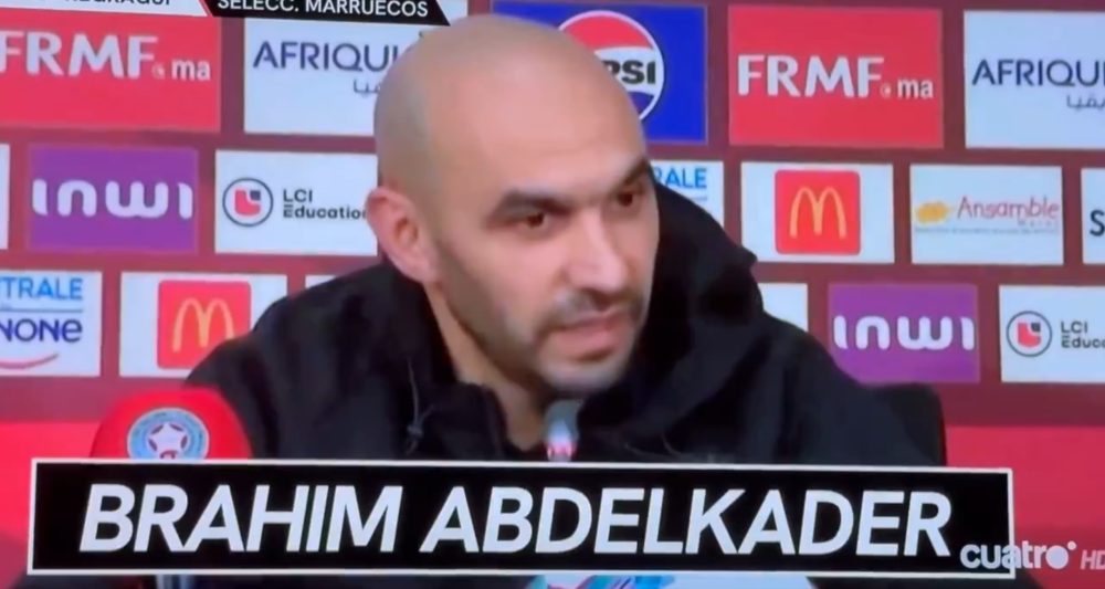 El enfado del seleccionador marroquí cuando un periodista llama a Brahim por su apellido Diaz: "Es Brahim Abdelkader. Puedes agregar a Díaz al final si quieres"