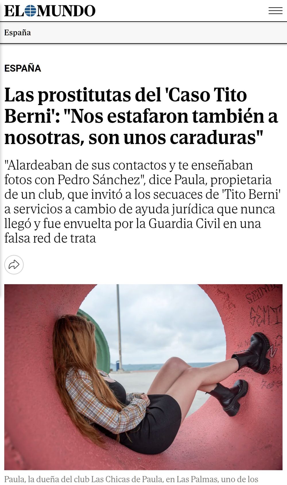 Las prоstitutas del caso Tito Berni se quejan de que les ofrecieron ayuda jurídica a cambio de servicios gratuitos