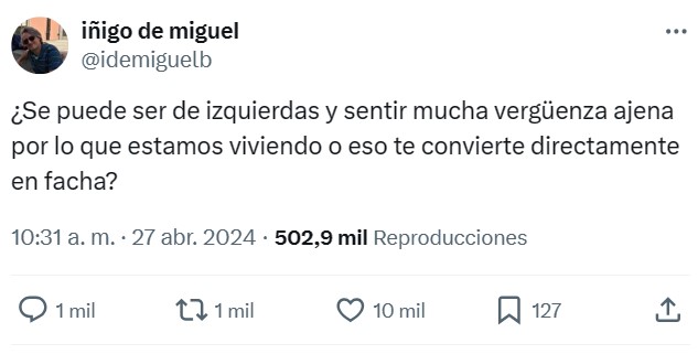 La verdadera pregunta es: ¿Puede ser alguien solidario y con sentido de la justicia sin que necesariamente se tenga que encasillar en conceptos como "izquierda" o "feminismo"?