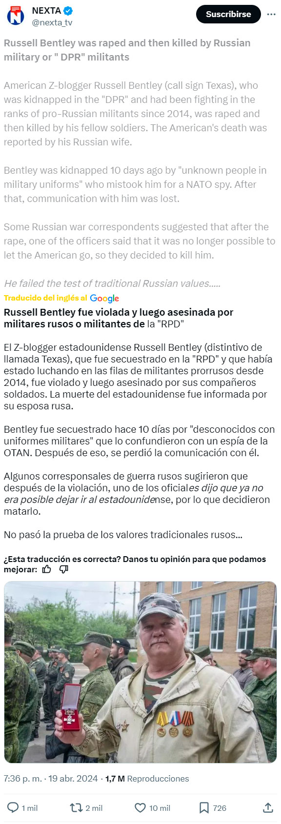 Crio cuervos y le sacaron los ojos.