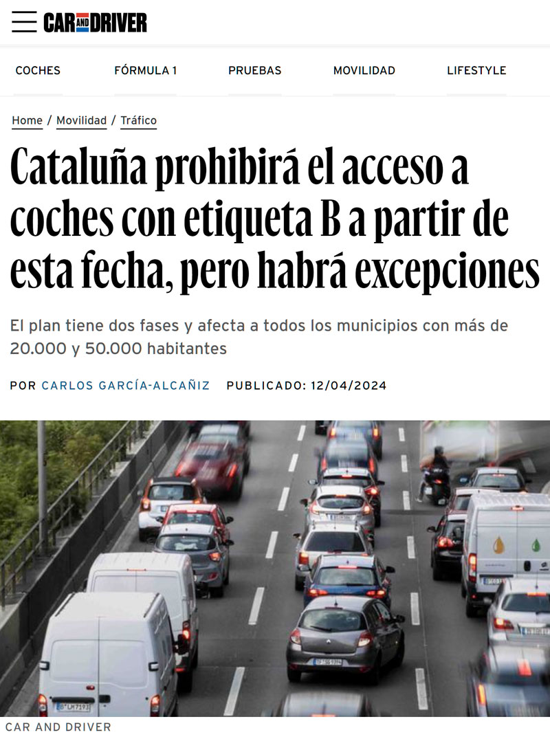 ¿Tienes un coche diésel anterior a 2013? En 2028 ya no podrás entrar en Cataluña.