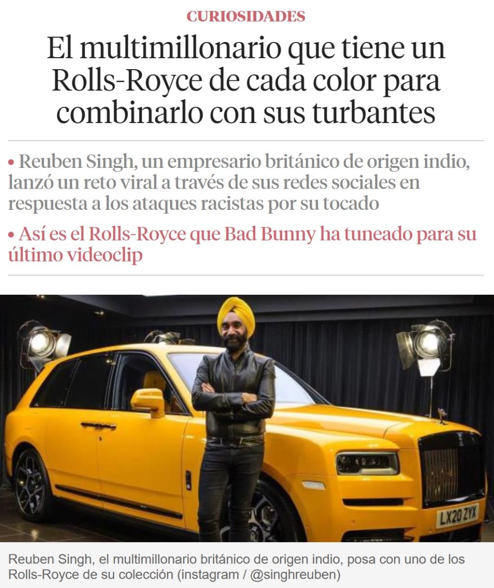No eres un indio realmente rico si no tienes un Rolls-Royce de cada color para combinarlo con tus turbantes.
