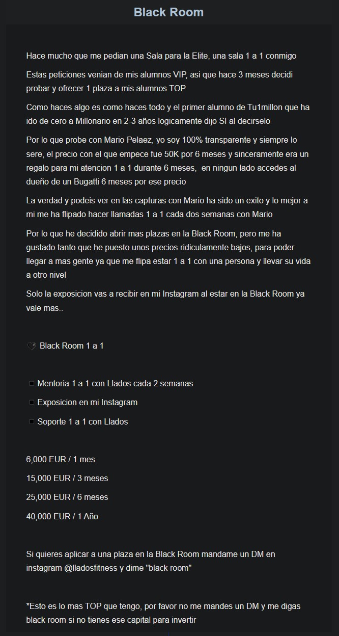 Chatea con Llados por el módico precio de... 6000 euros al mes.