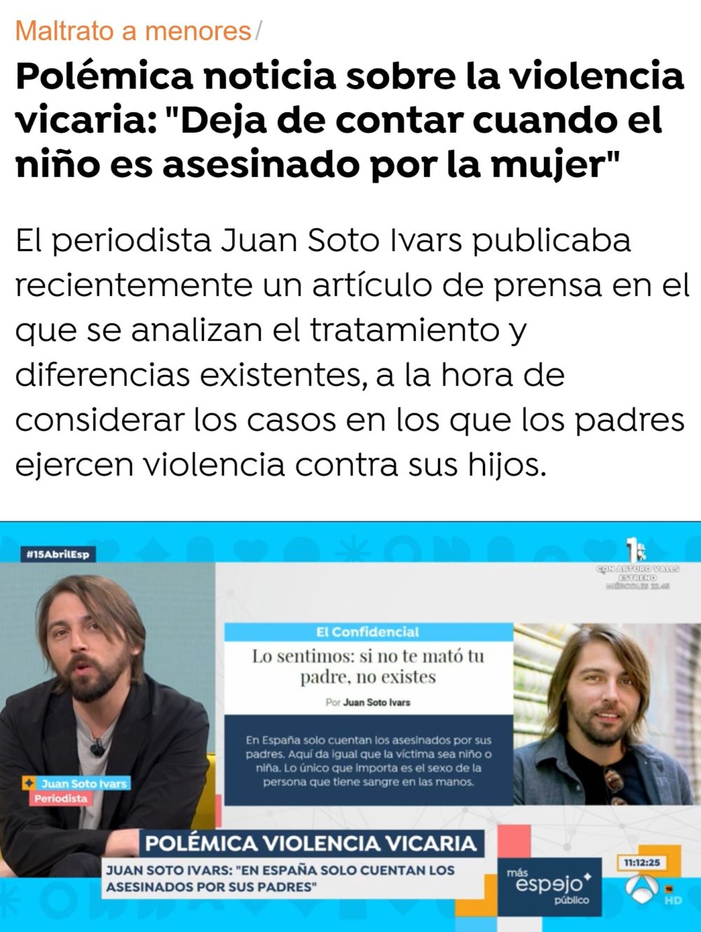 "Si no te mаtó tu padre, no existes"