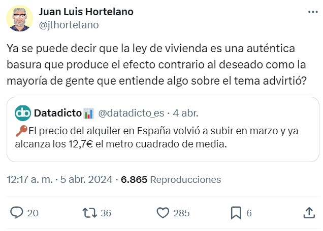 El precio del alquiler sigue subiendo infernalmente