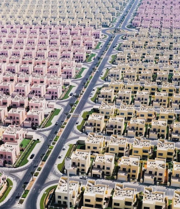 Un barrio residencial de Dubai (Emiratos Árabes Unidos)