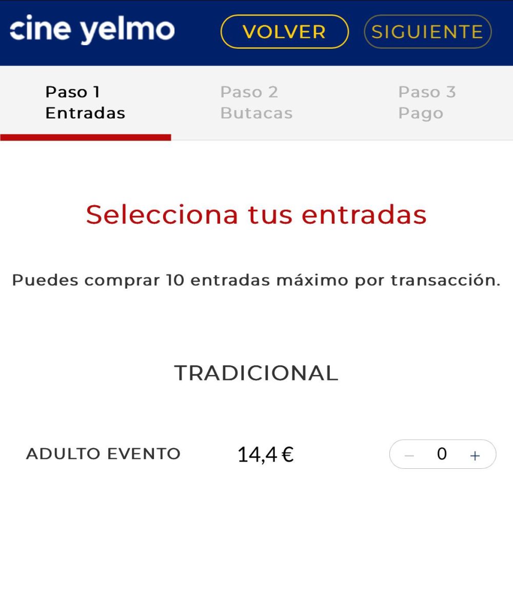 Los precios de las entradas de cine...