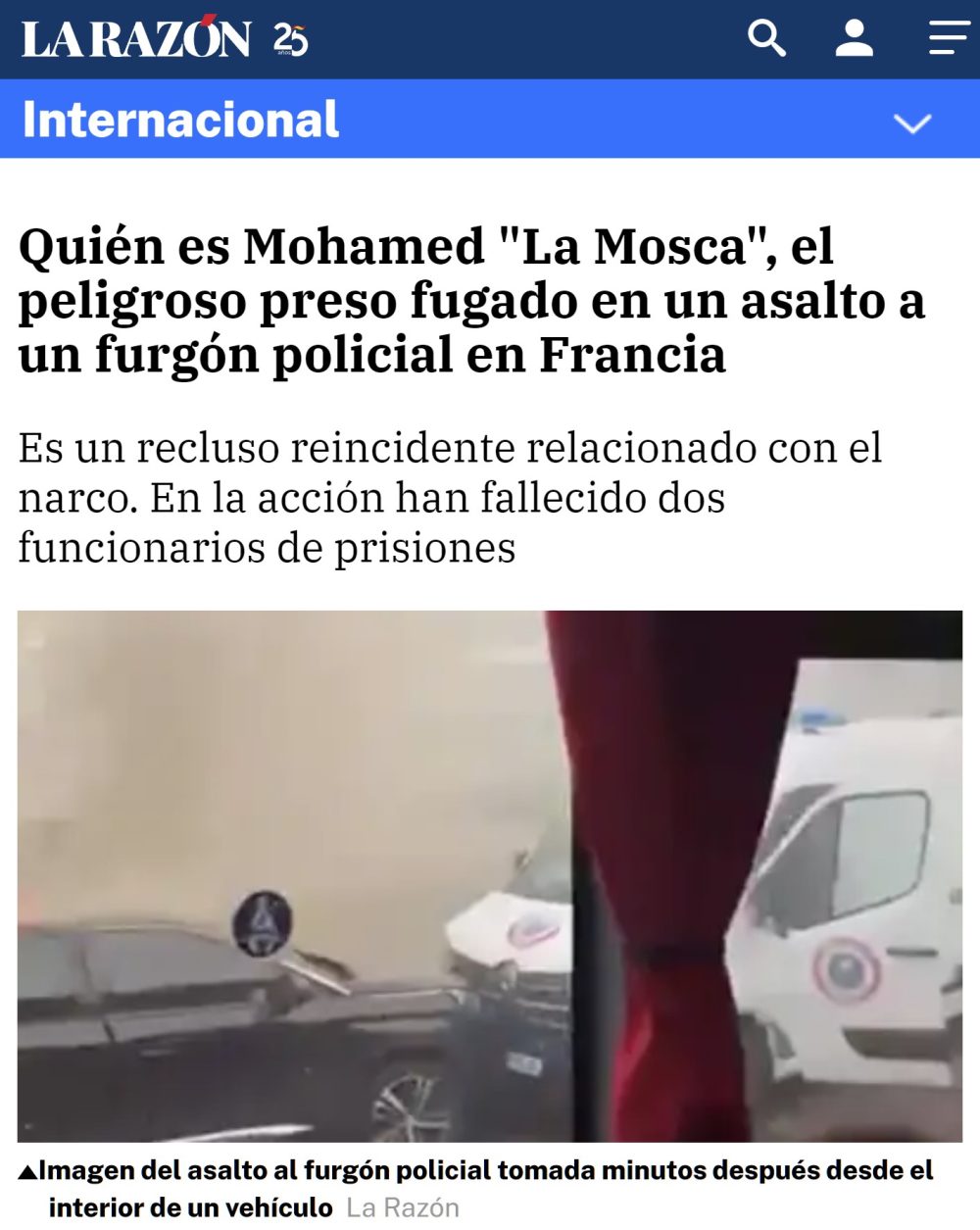 Espectacular operativo para liberar a Mohamed Amra, presunto líder de una red de narcotráfico.