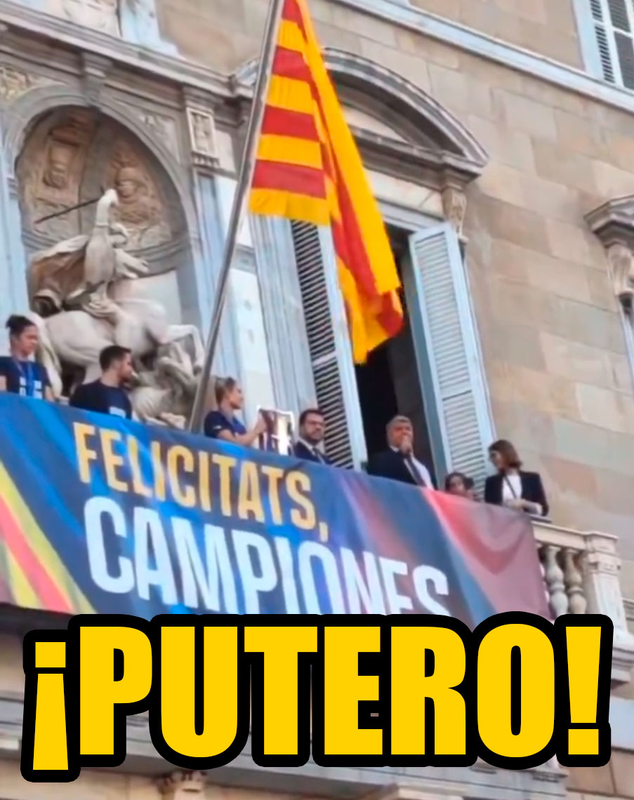 Gritan "putеro" a Laporta durante la celebración de la Champions femenina.