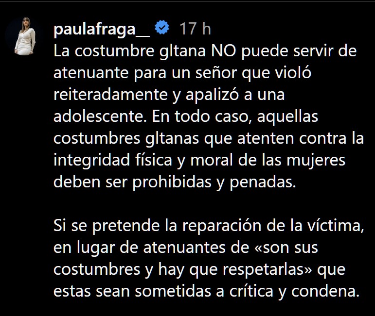 El "son sus costumbres y hay que respetarlas" en forma de ley.