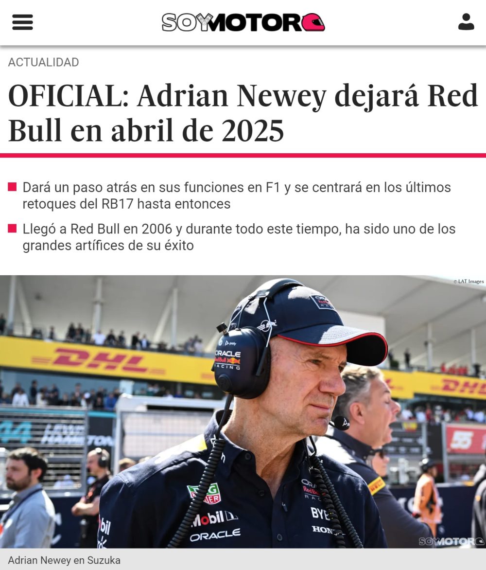Adrian Newey se va
