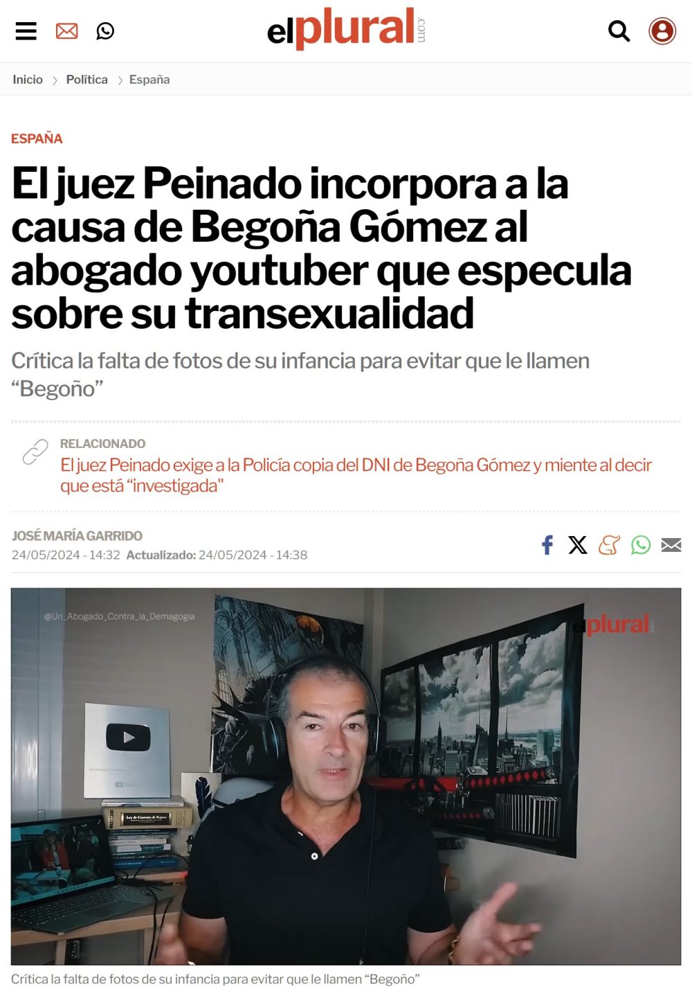 "Un abogado contra la demagogia" consigue personarse en la causa contra la mujer de Pedro Sánchez.