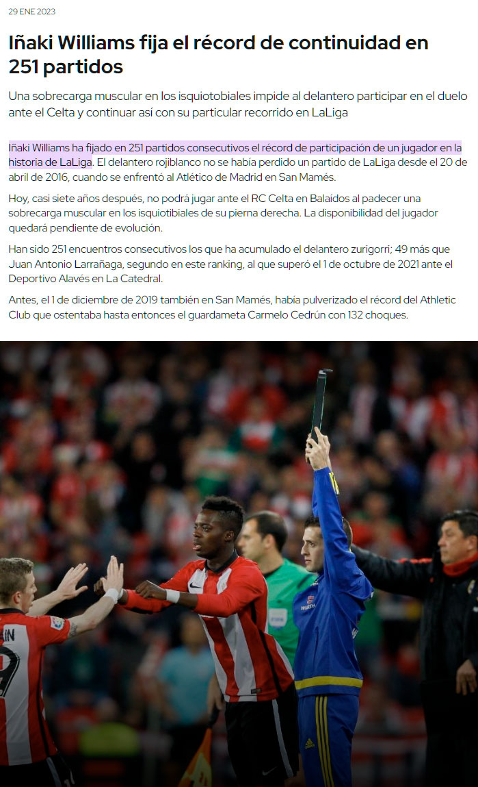 No solo jugó durante años con un cristal en el pie, es que además tiene el récord de continuidad con 251 partidos sin fallar.