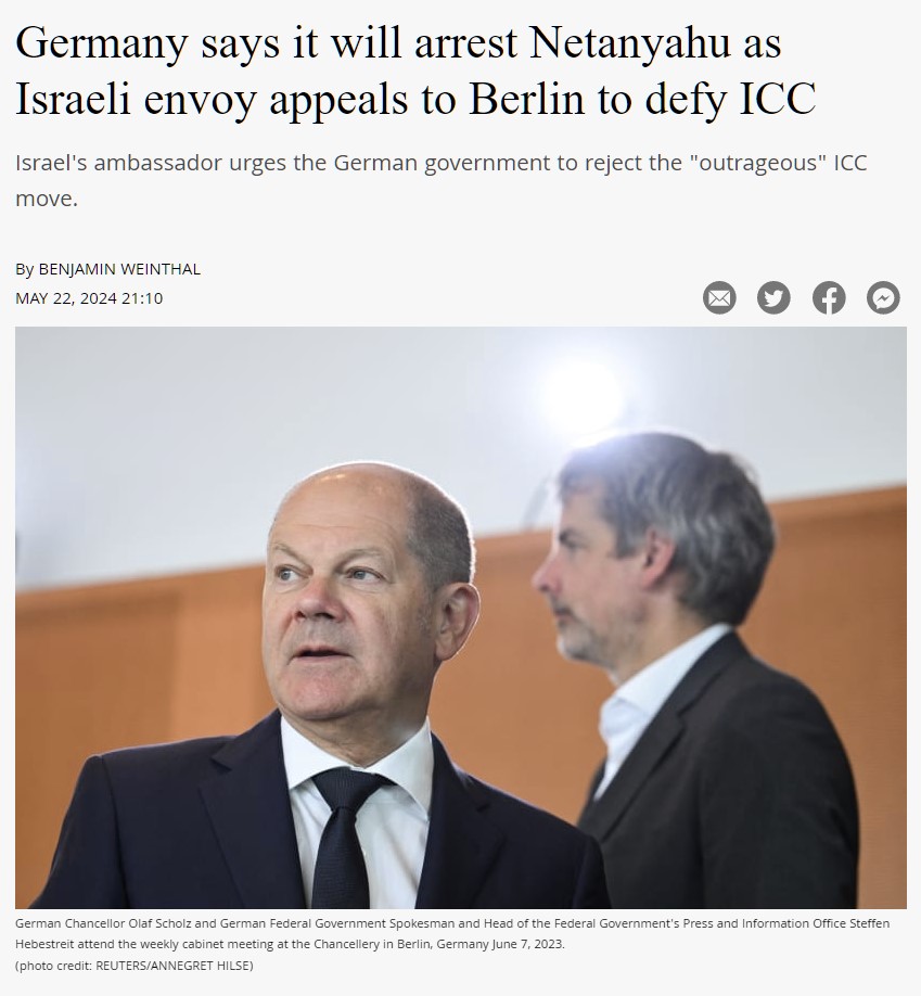 New York Post: Alemania dice que arrestará a Netanyahu mientras el enviado israelí apela a Berlín para desafiar a la CPI