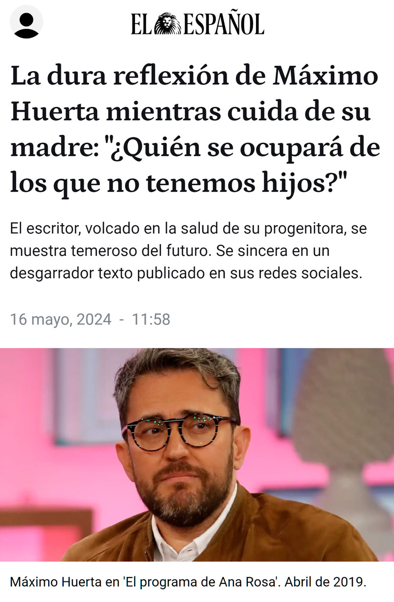 A la gente sin hijos y sin planes de ahorro le interesa un estado fuerte, muy fuerte, porque... ¿Quién cuidará de ellos entonces?
