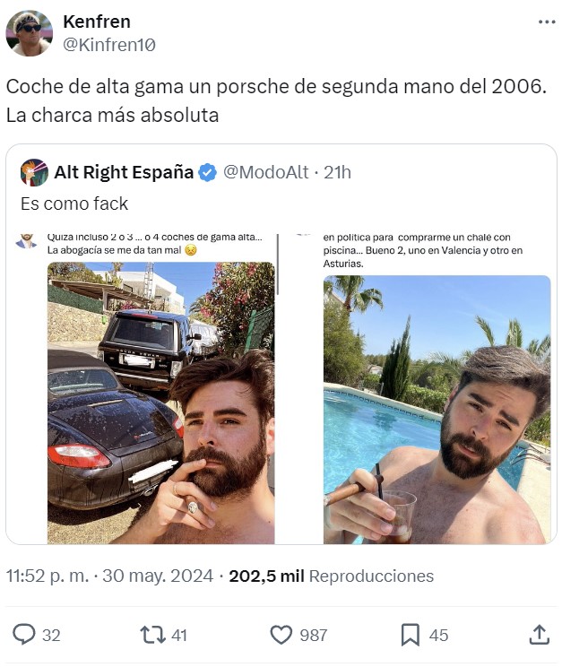 Rubén Gisbert responde a los que dicen que entra en política para hacerse rico.