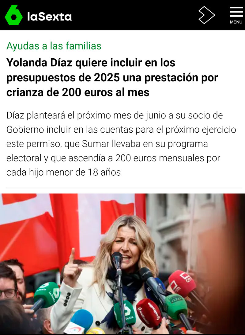 Si has logrado superar superar todos los frenos legales, económicos y sociales y has sido tan temerario como para tener un hijo... ¡BUENAS NOTICIAS! ahora te quieren dar una limosna.