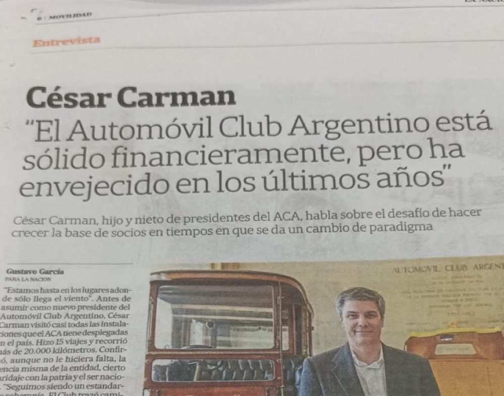 César Carman, nuevo presidente del Automóvil Club Argentino