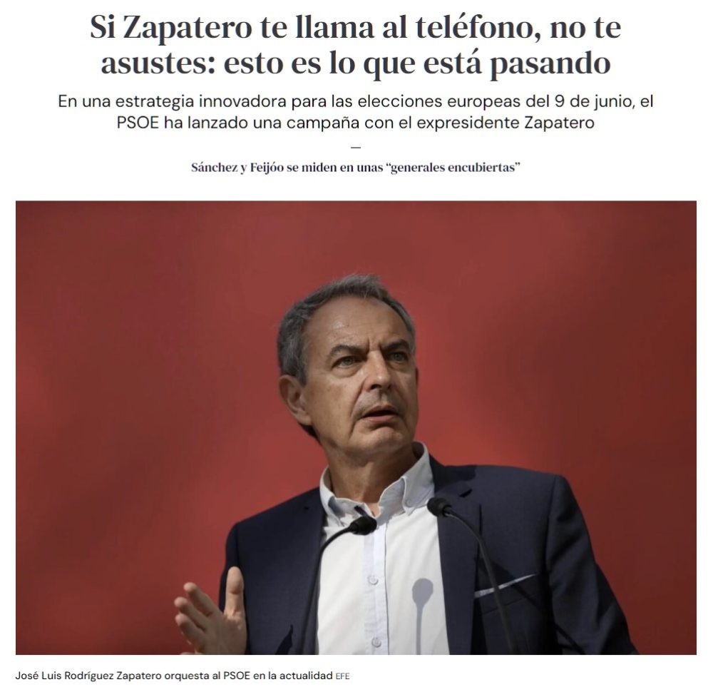 Algunos dijisteis por los comentarios que habíais recibido una llamada de Zapatero. No sois los únicos.