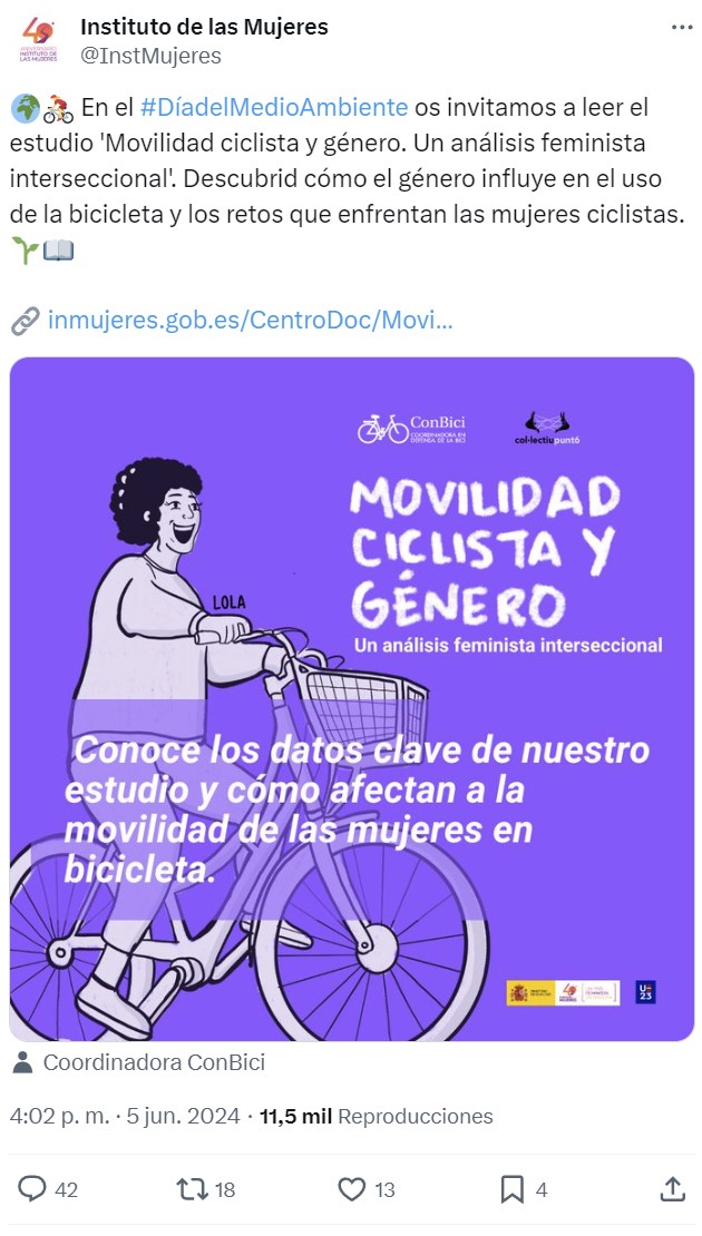 El Monasterio de Igualdad quiere acabar con "la brecha de género en el uso de la bicicleta".