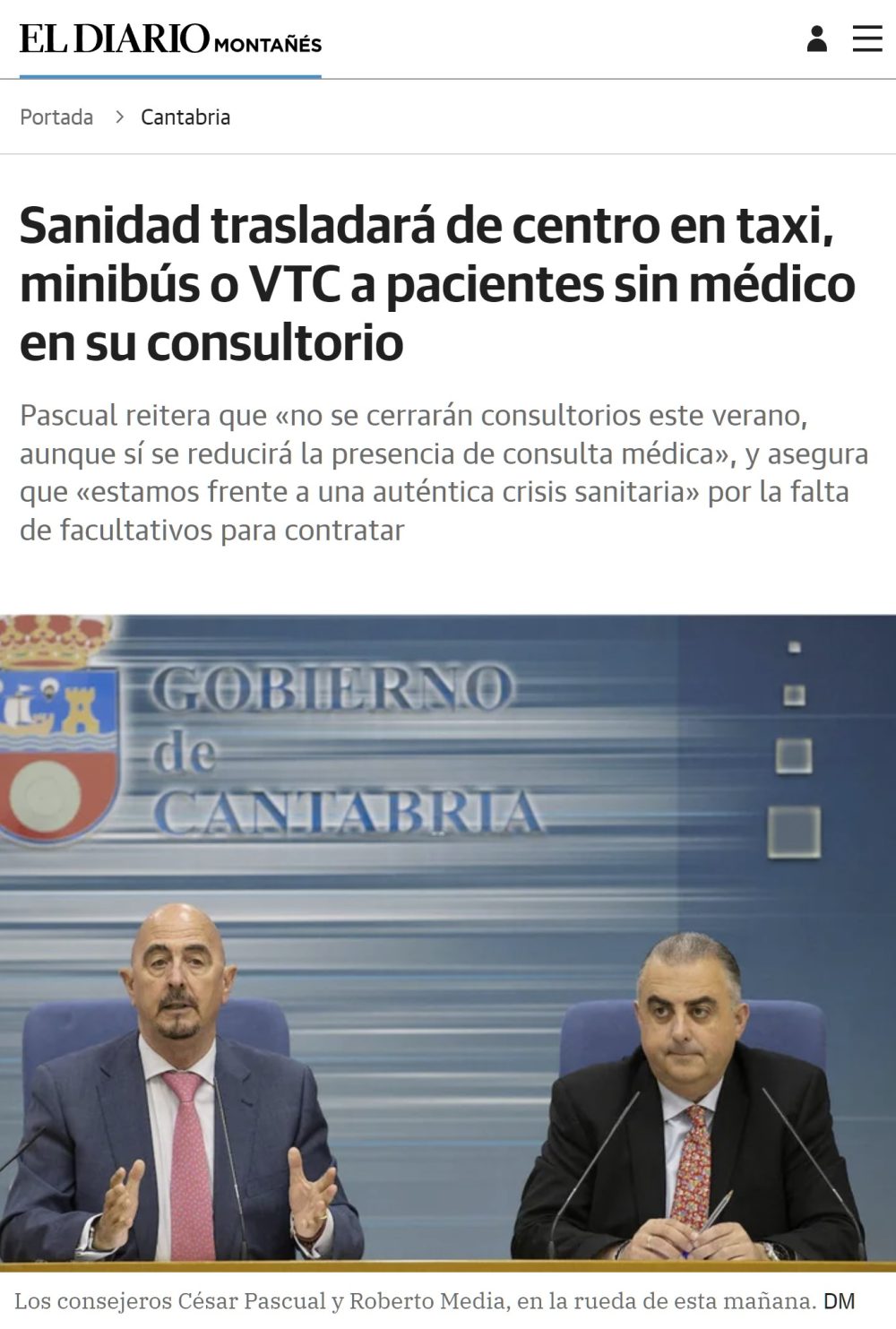 Atentos a la idea del gobierno de Cantabria para solucionar la falta de médicos en los consultorios.
