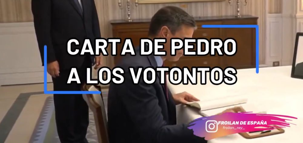 La carta que realmente ha escrito Pdro Snchz a la ciudadanía.