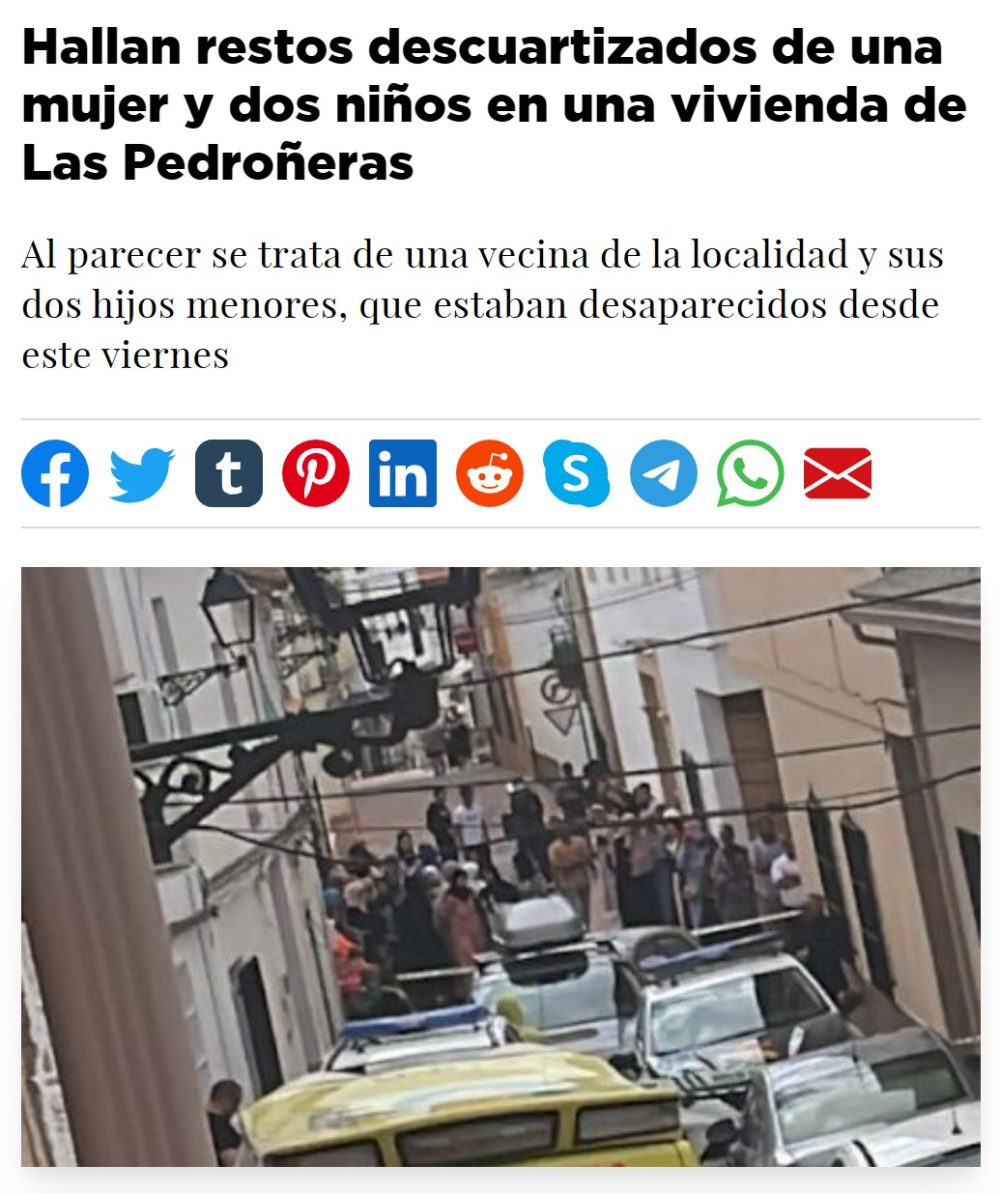 Detenido un marroquí de 44 años como presunto autor del asеsinato de su exmujer y sus dos hijos, a los que habría dеscuartizado en Las Pedroñeras, Cuenca.